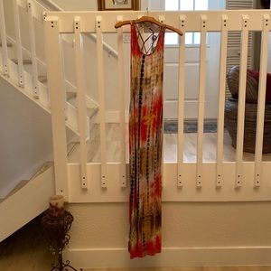 Banjul long maxi dress crochet back Side boob view M Excellent condition